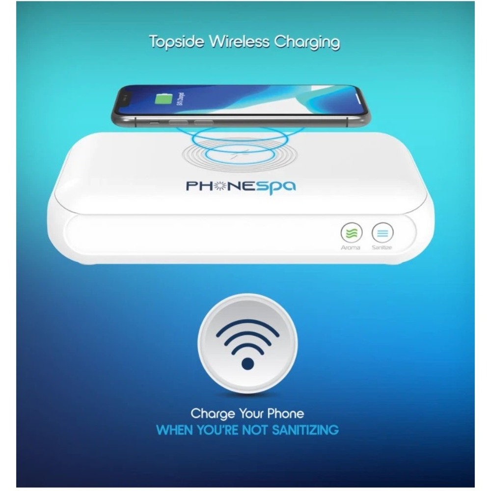 Phonespa Phone & Accessory Sanitizer / Aromatherapy Diffuser Plus Charger